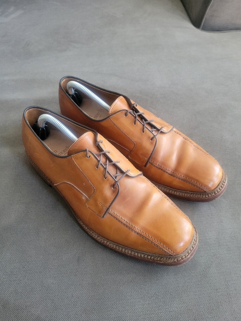 Allen Edmonds Dress Shoes Hillcrest Bicycle Toe Leather Men's 11 D Walnut Brown